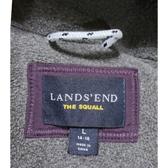 Lands End Squall Insulated Coat Jacket Womens Large 14-16 Purple Utility Chore - Picture 9 of 13